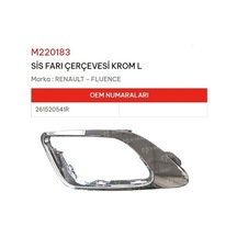 Sis Farı Çerçevesi Krom Sol Fluence