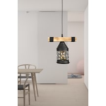 Begüsa Elora Tekli Ahşap Avize No:02 Açık Renk Naturel