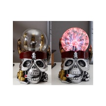 5 Adet Polyester Kurukafa Plazma Işık Polyester Malzeme, Dekoratif Plazma Aydınlatma, Masa Ve Raf İçin Skull Plasma Light