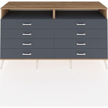 Hyperion Konsol 2 Raflı 8 Çekmeceli 176x44x99 Çam-antrasit Çam-antrasit