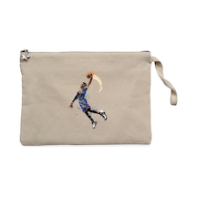 OKC Russell Westbrook Krem Clutch Astarlı Cüzdan / El Çantası Krem