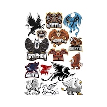 Griffon Sticker Set 9 Parça Telefon, Tablet, Defter, Laptop Sticker