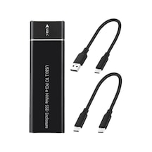 M.2 Nvme Usb3.1 Tip-c Gen2 10gbps Muhafaza M.2 Pcı-e Ssd Sabit Disk Harici Sürücü Kutusu M.2 M-key Ssd'den Usb-c'ye Adaptör Siyah