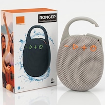 Travel-sound Taşınabilir Bluetooth Hoparlör V5.3 Önü Kumaş Kaplı Tft/aux/usb Destekli Rgb Işıklı Ipx6 Su Sıçramalarına Dayanıklı Type-c Şarjlı Kablosuz Speaker Gri