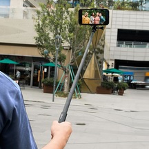 Sones Amagisn 70cm Görünmez Düz Çekmeli Selfie Çubuğu Spor Kamera Aksesuarları, Özellikler: Çubuk + 1/4 Dönüş 3 Çene + Vida