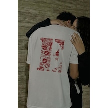 Kiss Design E Harfi Tişört Beyaz