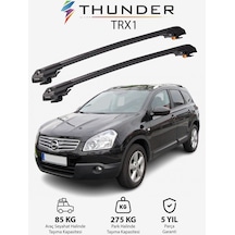 Nıssan Qashqaı 2007-2013 Trx1 Thunder Carrier Kilitli Ara Atkı Taşıyıcı Tavan Barı Siyah