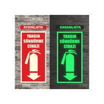 Fosforlu Yangın Söndürme Cihazı Levhası Fosforlu Fotolümen