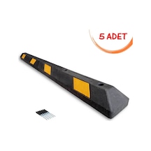 Kauçuk Araç Stoperi Kauçuk Araç Durdurucu Otopark Araç Stoperi 184x16x10 Cm 5 Adet