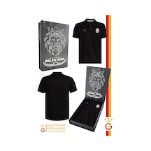 Galatasaray Lisanslı Polo Yaka Siyah T-shirt Hediyelik Kutulu 001
