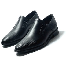 Özbag Siyah Erkek % 100 Deri Bağcıksız Klasik Ofis Ayakkabısı