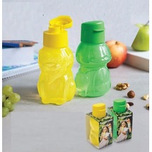 Tupperware Eco Şişe 350ml Sarı Aslan Ve Yeşil Kurbağa İkili Set Matara Suluk Sarı
