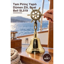 1 Adet Pirinç Dümen El Çanı Tam Pirinç Yapılı Dümen Zili, Boat Bell Sl519
