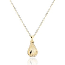 Diamond Line-Gülaylar - Sarı Beyaz Altın 14 Ayar Trend Kolye N11.25435
