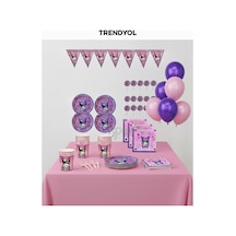 Kuromi Baskıkı Doğum Günü Seti 8 Li Set Pembe Tüm Yaşlar