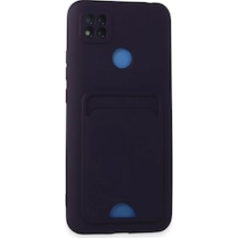 Newface Xiaomi Redmi 9c Kılıf Kelvin Kartvizitli Silikon - Derin Mor