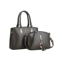 Willowhaven Bayan İçin 2 Adet Moda Antrasit Çanta Seti Fermuarlı Antrasit