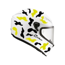 Siyah Neon Sarı Kamuflaj Kask Sticker Modeli