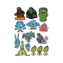 Zombie Canavarlar Sticker Set-1 14 Parça Telefon, Tablet, Defter, Laptop Sticker