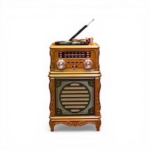 Rt-381a Nostaljik Eskitme Tasarım Radyo,plak Çalar Görünüm Bluetooth Nostalji Radyo