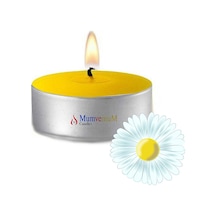 20 Li Papatya Kokulu Tealight Mum Sarı