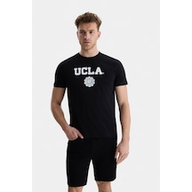 Ucla Gayley Siyah Bisiklet Yaka Baskılı Standard Fit Erkek Tshirt Siyah Ucla Gayley Siyah Bisiklet Yaka Baskılı Standard Fit Erkek Tshirt Siyah