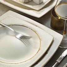 Kütahya Porselen Bone Mare 62 Parça 1137421 Desenli Yemek Takımı