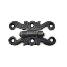 Antika Tarz Dekoratif Pirinç Yıldız Menteşe - 84x44 Mm, Oksit