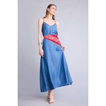 Defacto Fashıon Fıt Tencel Açık İndigo Midi Elbise H2539ax26hsnm85 İndigo-nm85