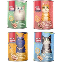 Esca Food 4 Farklı Aromalı Yetişkin Kedi Konserve Maması 4x415gr