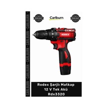 Matkap Profesyonel Torklu Led Işıklı Ergonomik Güçlü Rodex Şarjlı Matkap 12 V Tek Akü Rdx3320