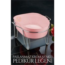 Transformacion Krom Ayaklı Pedikür Leğeni Pembe