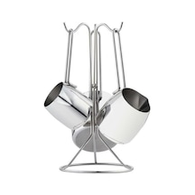 Nehir Modern 4 Parça Standlı Paslanmaz Çelik Cezve Seti Aeropress