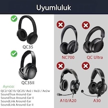 Bose İle Uyumlu Quietcomfort 35 Qc35 & Quiet 35 Iı Qc35 İi İçin Deri Kulaklık Pedi Hafızalı Yüksek Kaliteli Materyal Kulaklık Süngeri