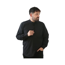 İkranur Hac Ve Umre İçin Gömlek Nakışlı Uzun Kollu Siyah Hakim Yaka %100 Pamuk Hüdayi Çok Renkli