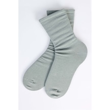 Tudors Unisex Çizgili Kolej Tenis Çorabı-27160 - Standart Yeşil