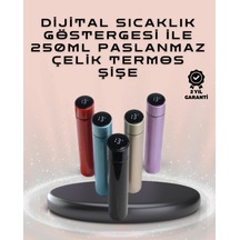 250ml Led Ekranlı Paslanmaz Çelik Akıllı Termos Açık Gri 250ml Led Ekranlı Paslanmaz Çelik Akıllı Termos Açık Gri