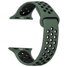 Microsonic iOS Uyumlu Watch Se 44Mm Sport Band Kordon Yeşil Siyah