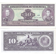 Venezuela 1995 Yılı 10 Bolivares Kağıt Para Çil Unc Koleksiyon Para