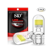 Mavi 2 Adet Yeni T10 Led Ampul W5w Safir Cob Sürücüsüz Led Kama Ampul 168 194 Led 5w5 Araç İç Dome Okuma Lambası Süper Parlak 12 V Araba Işık 6000 K