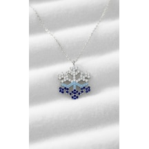 Çekirdekjewelry 925 Ayar Gümüş Rodyum Renkli Kartanesi Kolye Gri