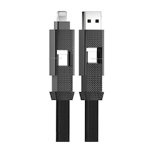 Cosmostech 4 in 1 Pd Apple iPhone Uyumlu USB Şarj Data Kablosu 100W 3A Hızlı Şarj, 480MB/S, Type C,Xiaomi, Huawei