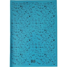 100 Yaprak Kareli Defter Plastik Kapak A-4 1 Adet Pp Kapak Büyük Boy Kareli Defter 100 Sayfa A4 Desenli Kapak Açık Mavi