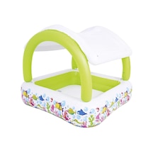 Gölgelikli Havuz 143 x 143 x 123 CM - 240 Litre Çok Renkli