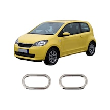 Skoda Citigo Uyumlu 2011 Ve Üzeri Krom Sinyal Çerçevesi 2 Parça Paslanmaz Çelik