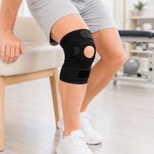 Siyah Ligamentli Dizlik Cırtlı Ayarlanabilir Kısa Diz Destekleyici