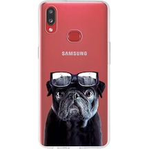 Samsung Galaxy A10s İle Uyumlu 1mm Slim Fit Köpek 3 050f Baskılı Şeffaf Kılıf Şeffaf