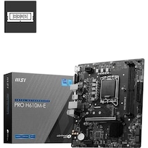 Msı Pro H610m-e Ddr5 5600mhz 1xvga 1xhdmı 1xm.2 Usb 3.2 Matx 1700p 12. / 13. Ve 14. Nesil İşlemci U