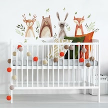 Rmk4020scs Suluboya Woodland Critters Peel And Stick Duvar Çıkartmaları, Kahverengi, Gri, Yeşil, Turuncu, Bronz Diğer