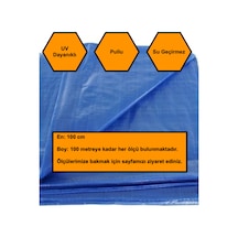 1x31 Metre Mavi Balkon Örtüsü Branda, Seperatörü, Balkon Çadır Bezi, Uv Dayanımlı